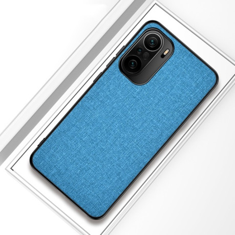 Чохол протиударний Cloth Texture на Xiaomi Mi 11i/Poco F3/Redmi K40/K40 Pro - блакитний