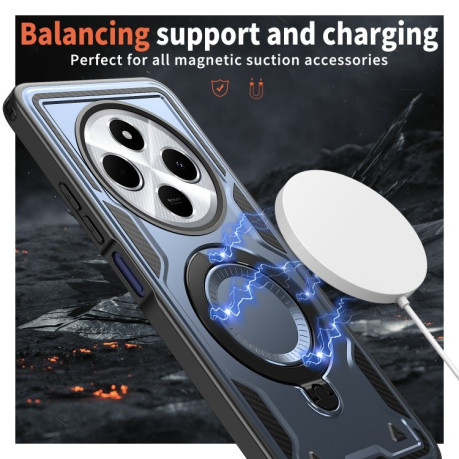 Протиударний чохол MagSafe Holder Armor PC Hybrid для Xiaomi Redmi 14C 5G - синій