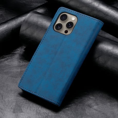 Чехол-книжка Business Solid Color Magnetic RFID Leather на iPhone 16 Pro Max - синий