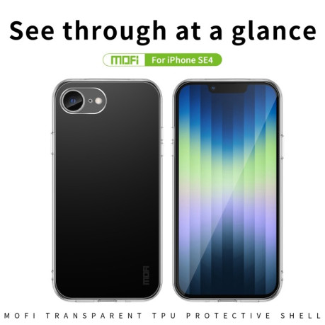Ультратонкий чехол MOFI Ming Series для iPhone 16e - прозрачный
