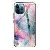 Противоударный стеклянный чехол Marble Pattern для iPhone 13 Pro - Abstract Multicolor