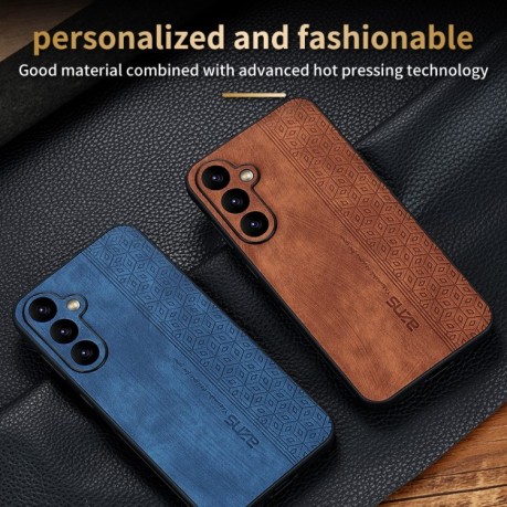 Противоударный чехол AZNS 3D Skin Feel для Samsung Galaxy S23 FE 5G - коричневый