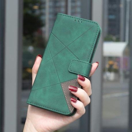 Чехол-книжка Rhombus Texture для Xiaomi Poco F7 5G - зеленый