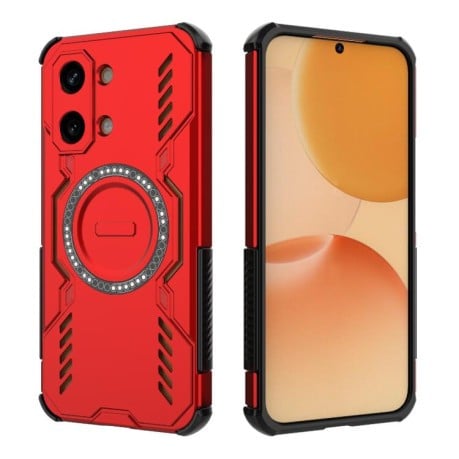 Противоударный чехол Butterfly Armor с MagSafe на Xiaomi Redmi Turbo 5 Max / Poco X8 Pro Max — красный