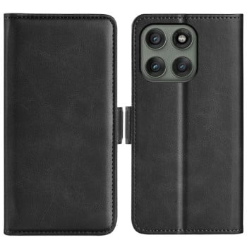 Чохол-книжка з двосторонньою магнітною застібкою на Motorola Edge 60 Pro - чорний