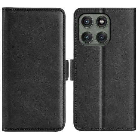 Чехол-книжка Dual-side Magnetic Buckle для Motorola Edge 60 Pro - черный