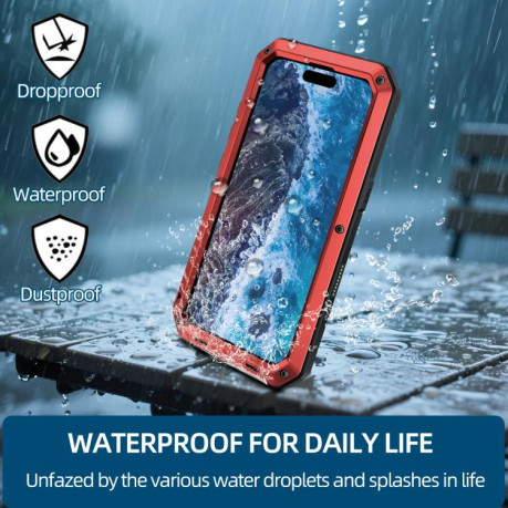 Противоударный чехол R-JUST Sliding для iPhone 17 - красный