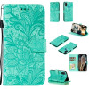 Чехол-книжка Lace Flower на Samsung Galaxy M51 - зеленый