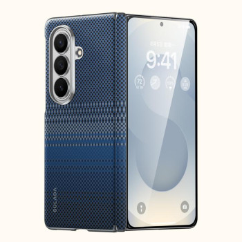 Чохол SULADA Kevlar Woven Texture Magnetic на Samsung Galaxy Fold8 Ultra 5G — синій