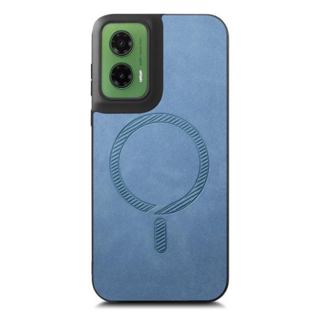 Чехол Retro MagSafe Magnetic PU на Motorola Moto G35 - синий