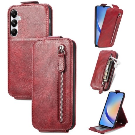 Фліп-чохол Zipper Wallet Vertical для Samsung Galaxy A35 5G - червоний