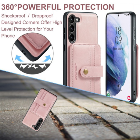 Ударозащитный чехол JEEHOOD Retro Magnetic для Samsung Galaxy S23 5G - розовый