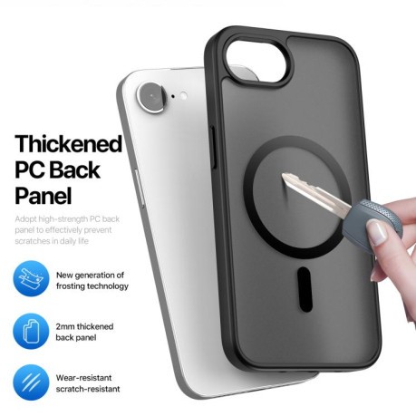 Чохол-книжка DUX DUCIS Yind Series MagSafe TPU Hybrid PC для iPhone 16e - чорний