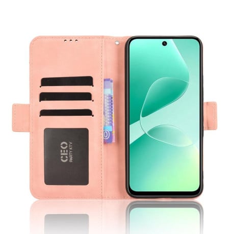 Чехол-книжка Skin Feel с мягкой фактурой Calf на Infinix Hot 60i 4G / Hot 60 5G - розовый