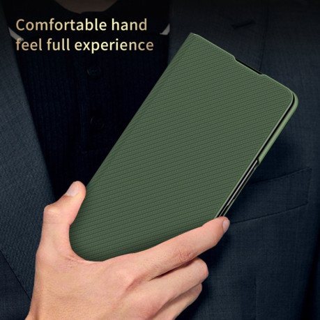 Чохол-книга Kevlar Texture для Samsung Galaxy Fold4 - чорний
