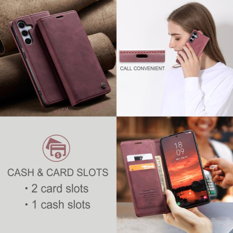 Чехол-книжка CaseMe-013 Multifunctional на  Samsung Galaxy S25 5G - красный