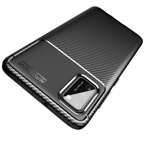 Ударозащитный чехол HMC Carbon Fiber Texture на Samsung Galaxy A32 4G- черный