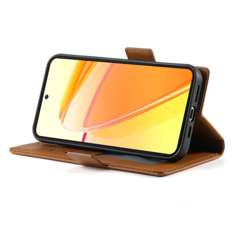 Чохол-книжка Side Buckle Magnetic Frosted Leather для OPPO Reno13 F /Reno13 FS 4G/5G - коричневий