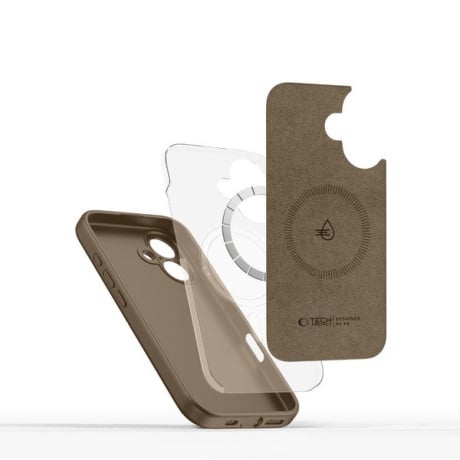 Чехол Tech-Protect Liquid Silicone MagSafe для iPhone 16e - Brown