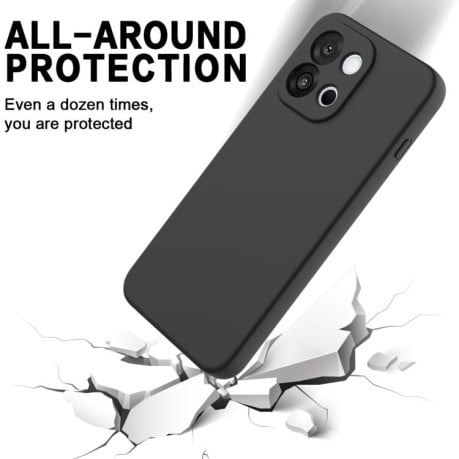 Силіконовий чохол Solid Color Liquid Silicone на OnePlus 13T/13s - чорний