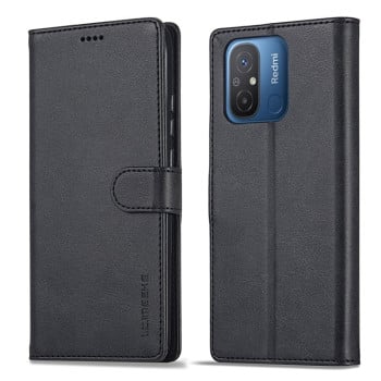 Чехол книжка LC.IMEEKE Calf Texture на Xiaomi Redmi Poco C55/Redmi 12C/11A - черный