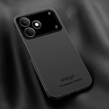 Чехол HUIYI Leather Magnetic на Realme Note 80 4G — чёрный
