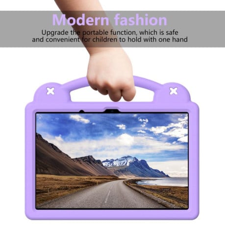 Противоударный чехол EVA Handle Kickstand Children для Xiaomi Redmi Pad 2 11 2025 - фіолетовий