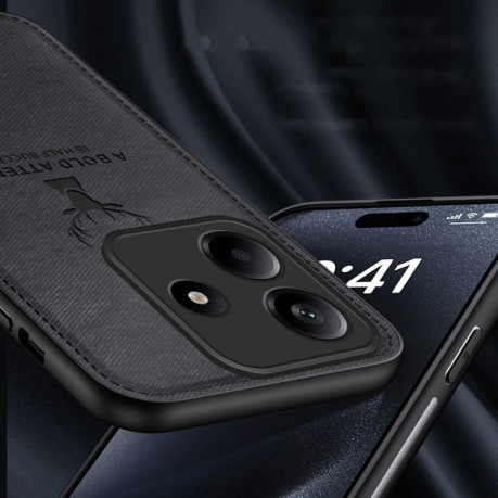 Ультратонкий чехол Deer Head Cloth Skin для Xiaomi Redmi Note 14 5G - белый