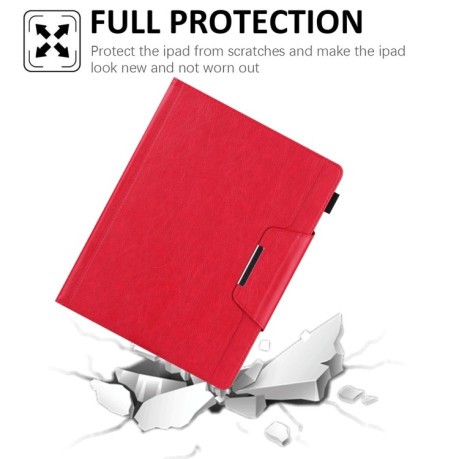 Чохол-книжка Solid Color Metal Buckle Leather Smart для iPad Pro 13 2024 - червоний