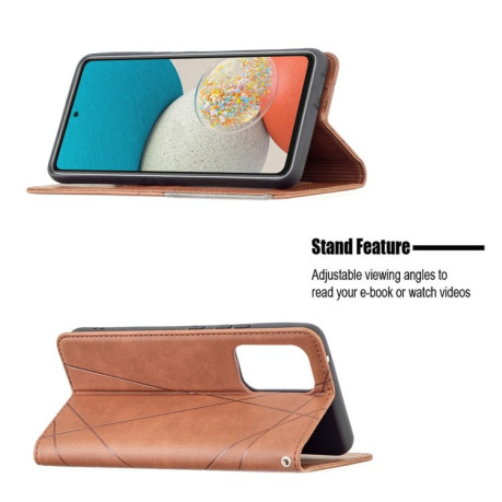 Чехол-книжка Rhombus Texture для Samsung Galaxy A53 5G - коричневый