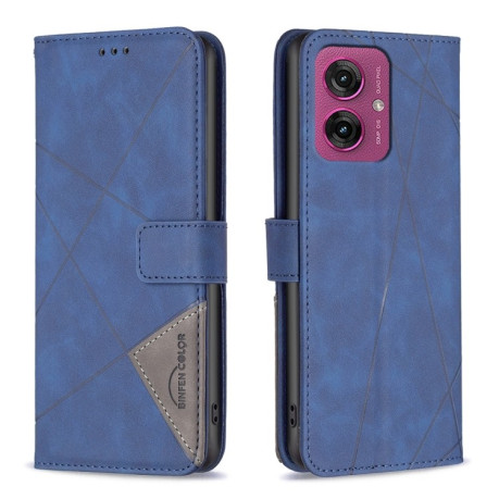 Чехол-книжка Rhombus Texture для Motorola Moto G55 - синий