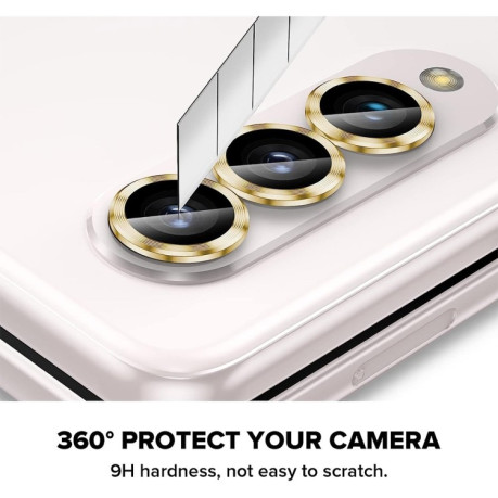 Защитное стекло на камеру ENKAY Aluminium для Samsung Galaxy Fold 5 - золотое