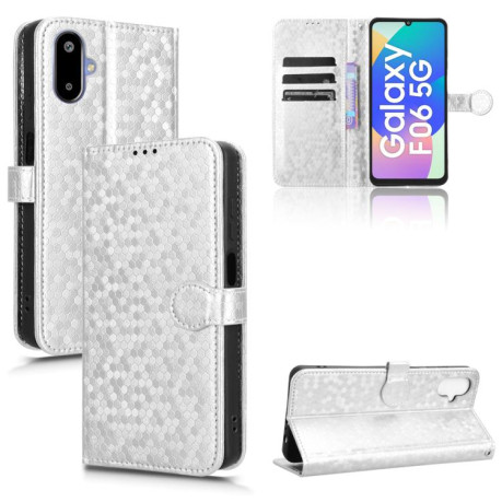 Чехол-книжка Honeycomb Dot для Samsung Galaxy M06 5G - серебристый