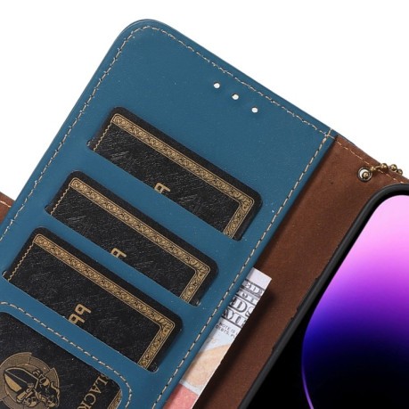Чехол-книжка Bull RFID Genuine Leather для Xiaomi 13 Lite / Civi 2 - синий