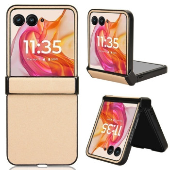 Протиударний чохол Sandskin Texture на Motorola Razr 50 Ultra - золотий