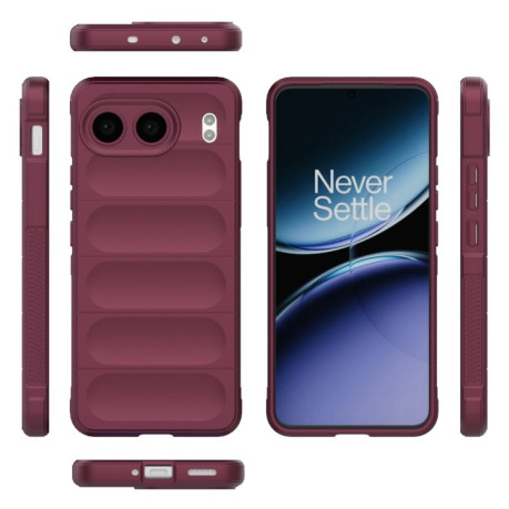 Силіконовий чохол Magic Flannel для OnePlus Nord 4 5G Global – винно-червоний