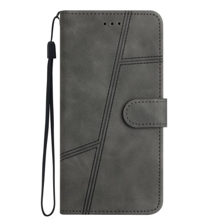 Чехол-книжка Stitching Skin Feel для iPhone 16 Pro Max - серый