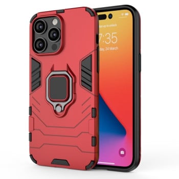 Противоударный чехол Magnetic Ring с подставкой на  iPhone 14 Pro  - красный