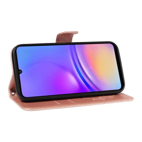 Чехол-книжка Swallowtail Butterfly Embossed Leather на Samsung Galaxy A07 5G - золото