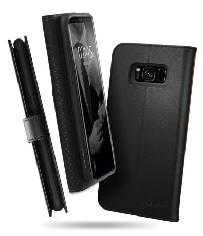 Оригинальный чехол Spigen Wallet S для Samsung Galaxy S8+ Plus Black