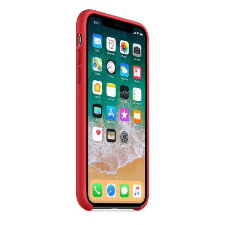 Силиконовый чехол Silicone Case Product Red на iPhone X/Xs