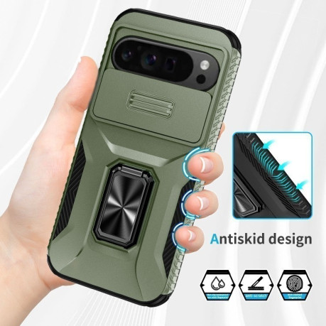 Протиударний чохол Sliding Camshield для Google Pixel 9 Pro XL - зелений