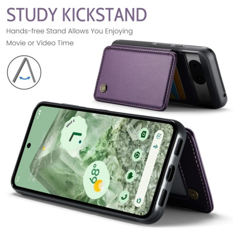 Чехол CaseMe C22 Card Slots Holder RFID Anti-theft для Google Pixel 8a - фиолетовый