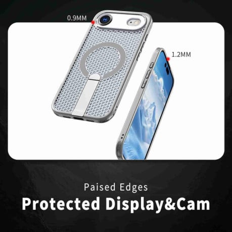 Чехол kalebol Honeycomb Cooling с MagSafe и подставкой на iPhone Air - серый