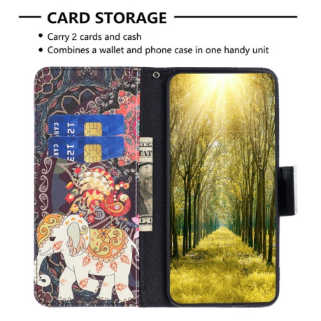 Чохол-книжка Colored Drawing Pattern для Xiaomi 13 Lite / Civi 2 - Flowers Elephant