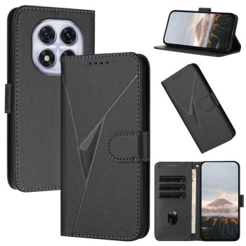 Чехол-книжка Triangle Pattern Buckle Clasp Leather на Xiaomi Redmi Note 14 Pro 4G - черный