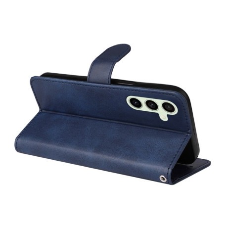 Чохол-книжка Stitching Calf Texture для Samsung Galaxy S24 FE 5G - синій