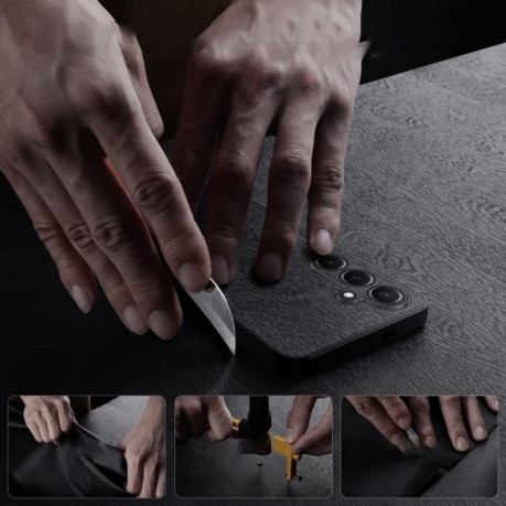 Чохол Tree Bark Leather Shockproof для Samsung Galaxy A55 - сірий
