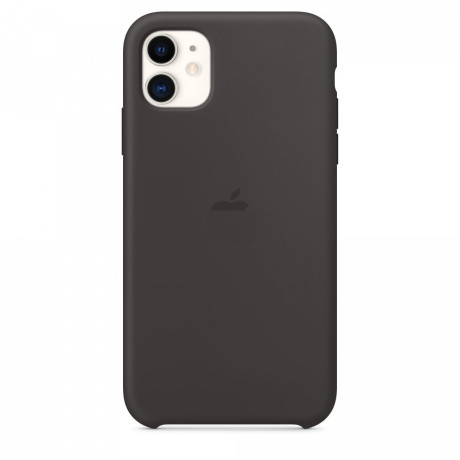 Силиконовый чехол Silicone Case Black на iPhone 11-премиальное качество