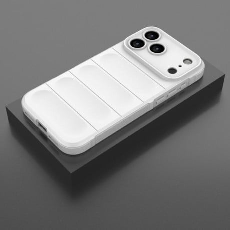 Силиконовый чехол Magic Flannel на iPhone 17 Pro Max - белый